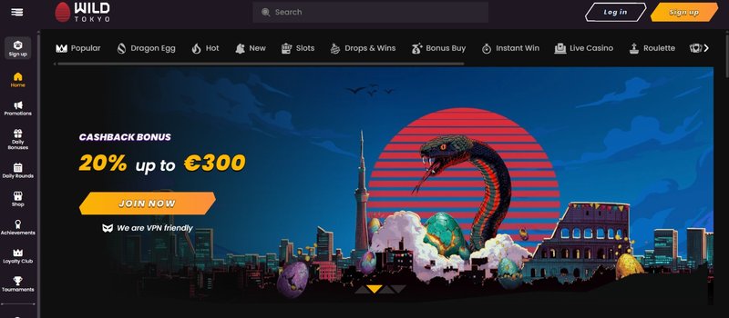 Panoramica di wild tokyo casino italia